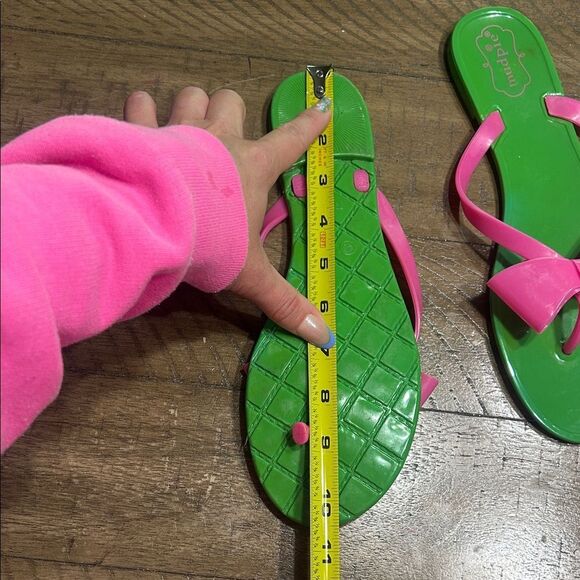 Mud Pie bow flip flop sandals size 40 - Picture 2 of 7